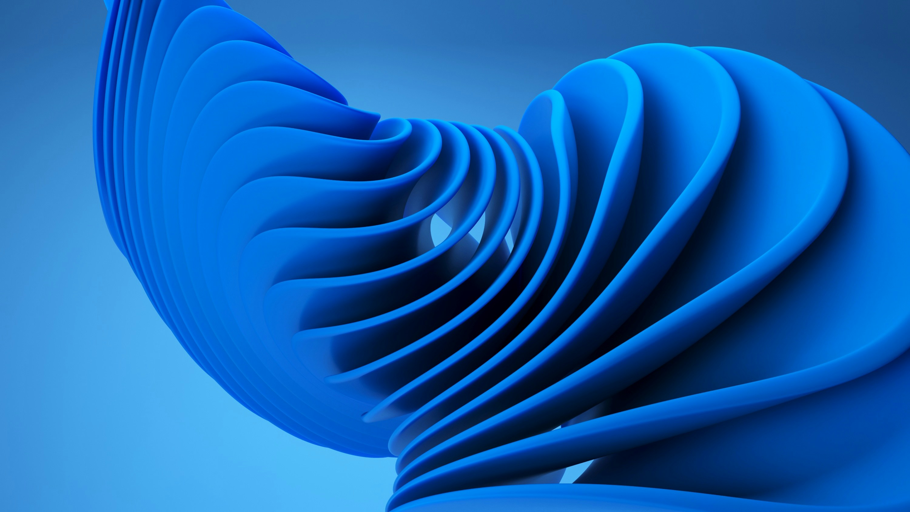 Forme fluide blu astratte che rappresentano l’evoluzione tecnologica e l’innovazione continua di Evocons